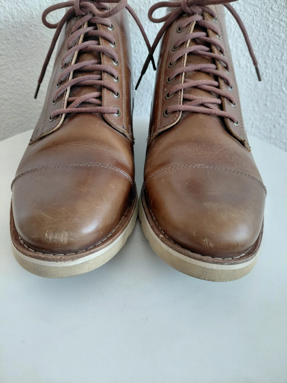 Helm Mens Boots The Lou Chukka Brown Leather Laced Up